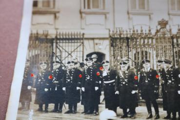 Racing car Bernd Rosemeyer drives past Adolf Hitler and other generals